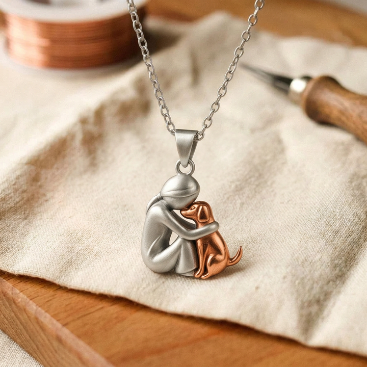 June's Copper Dog Pendant Necklace