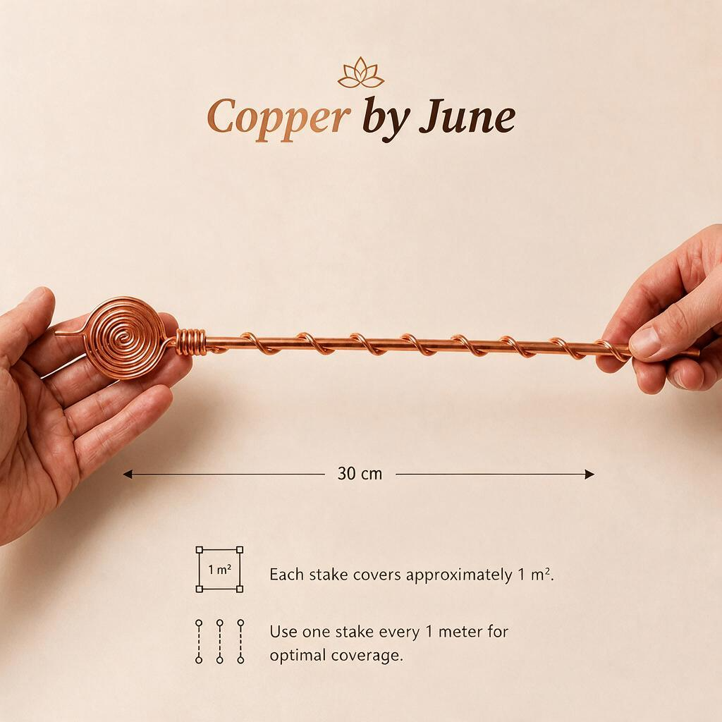 June's Pure Copper Garden Antenna Spiral
