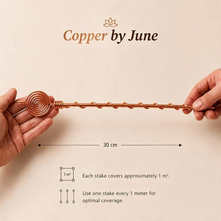 June's Pure Copper Garden Antenna Spiral