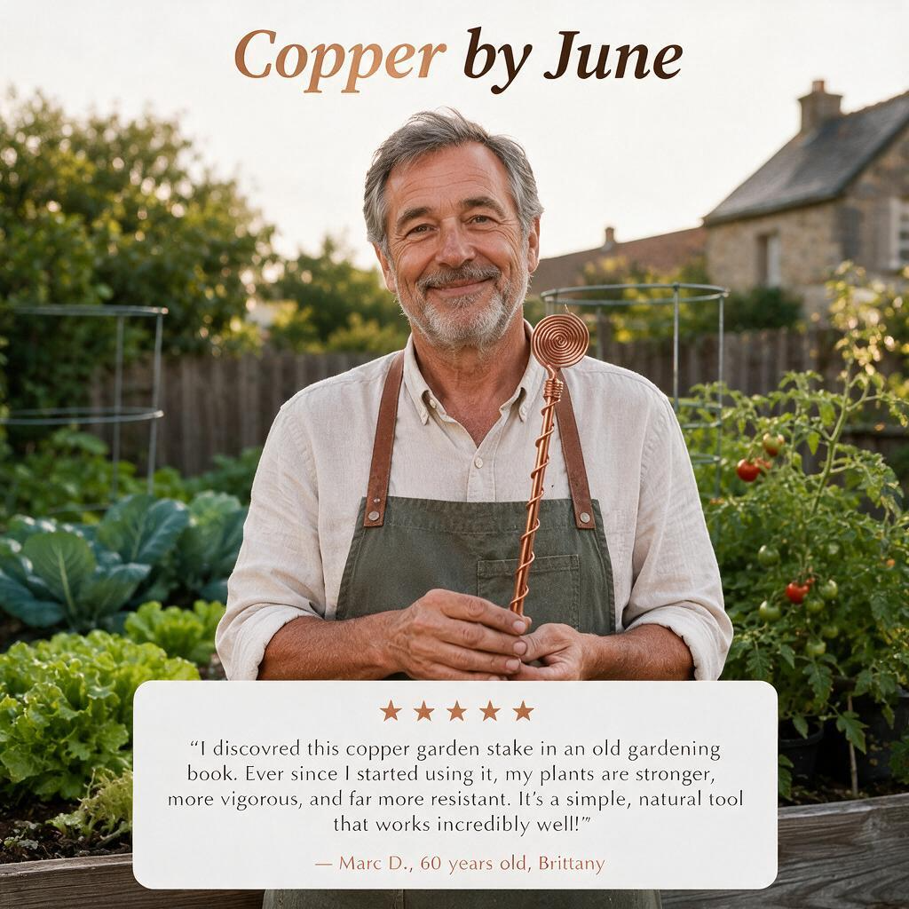 June's Pure Copper Garden Antenna Spiral